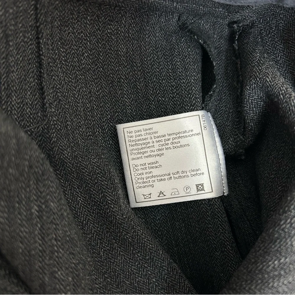 CHANEL Authentic Vintage Wool Grey Pants Trousers S
